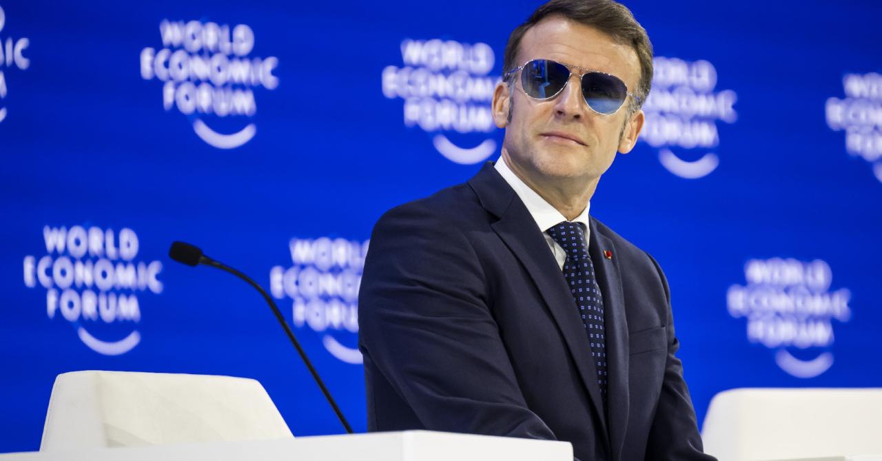 Nem engedünk a zaklatóknak – üzente Davosból Macron Trumpnak